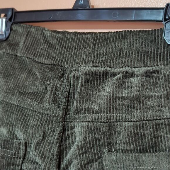 Venti6 Corduroy Stretch Deep Olive Green Drawstring Pockets Slim Pants XS - Picture 8 of 10